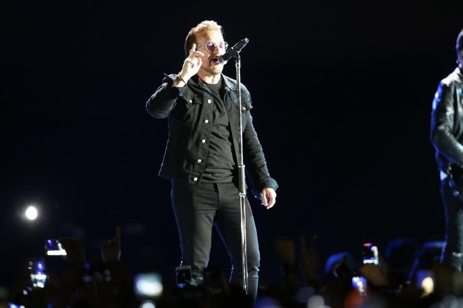 U2 podczas trasy "The Joshua Tree 2017" - koncert w Santiago de Chile 14.10.2017