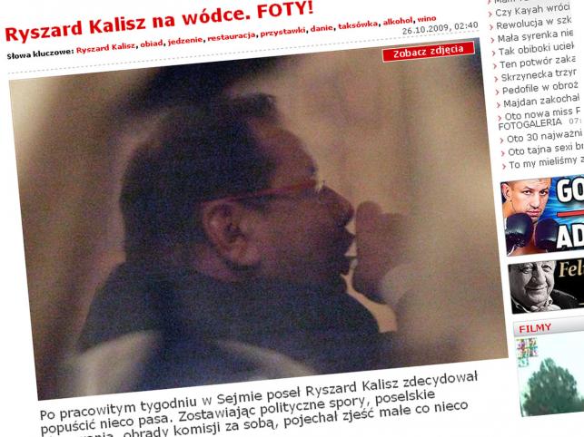 Poseł Kalisz przyłapany z kieliszkiem