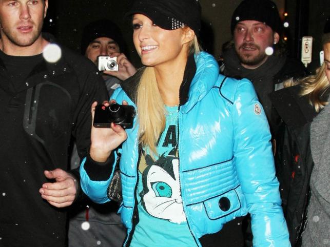Paris Hilton w puchówce Moncler