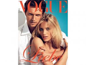 Anja Rubik i Sasha Knezevic na okładce niemieckiego „Vogue”