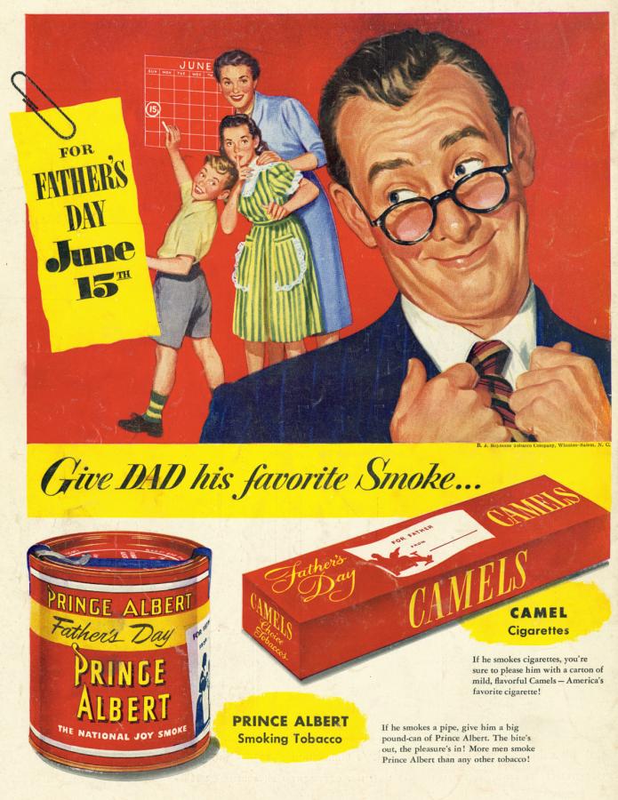 Papierosy "Camel", rok 1952