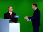 Bronisław Komorowski i Andrzej Duda w czasie debaty w TVN